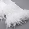 Spring Women's Nightgown Cardigan Feather Satin Robe Loose Long European American Bathrobe Ladies Home Wear