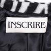 INSCRIRE I20AW-CT47A Zebra Print Wool Coat Coat 36 White X blackUsed