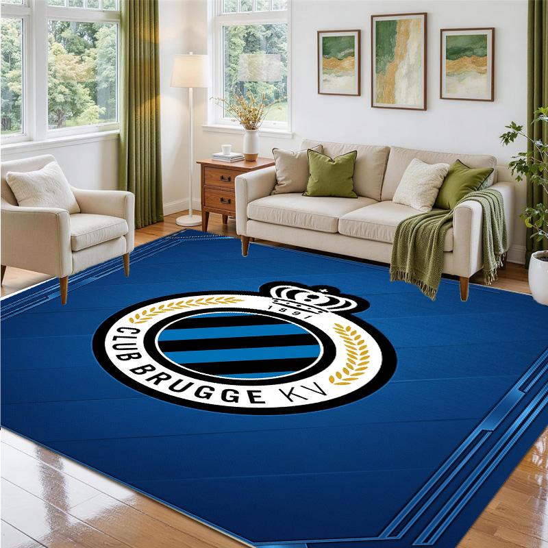 Club Brügge FC Design Kristall-Samt-Teppich Weiche Dekorationsmatte für Schlafzimmer Eingang
