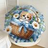 1pc Kitten Basket Automatic Folding Umbrella, 8 Ribs Iron Frame, Suitable for Outdoor Travel and Daily Use yy251120256