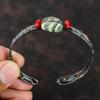 Green Swiss Opal Cuff Bracelet Red Coral Beads Cuff Copper Wire Wrapped Stone Jewelry Adjustable Cuff Handmade Bangle Wire Wrapped Bracelet