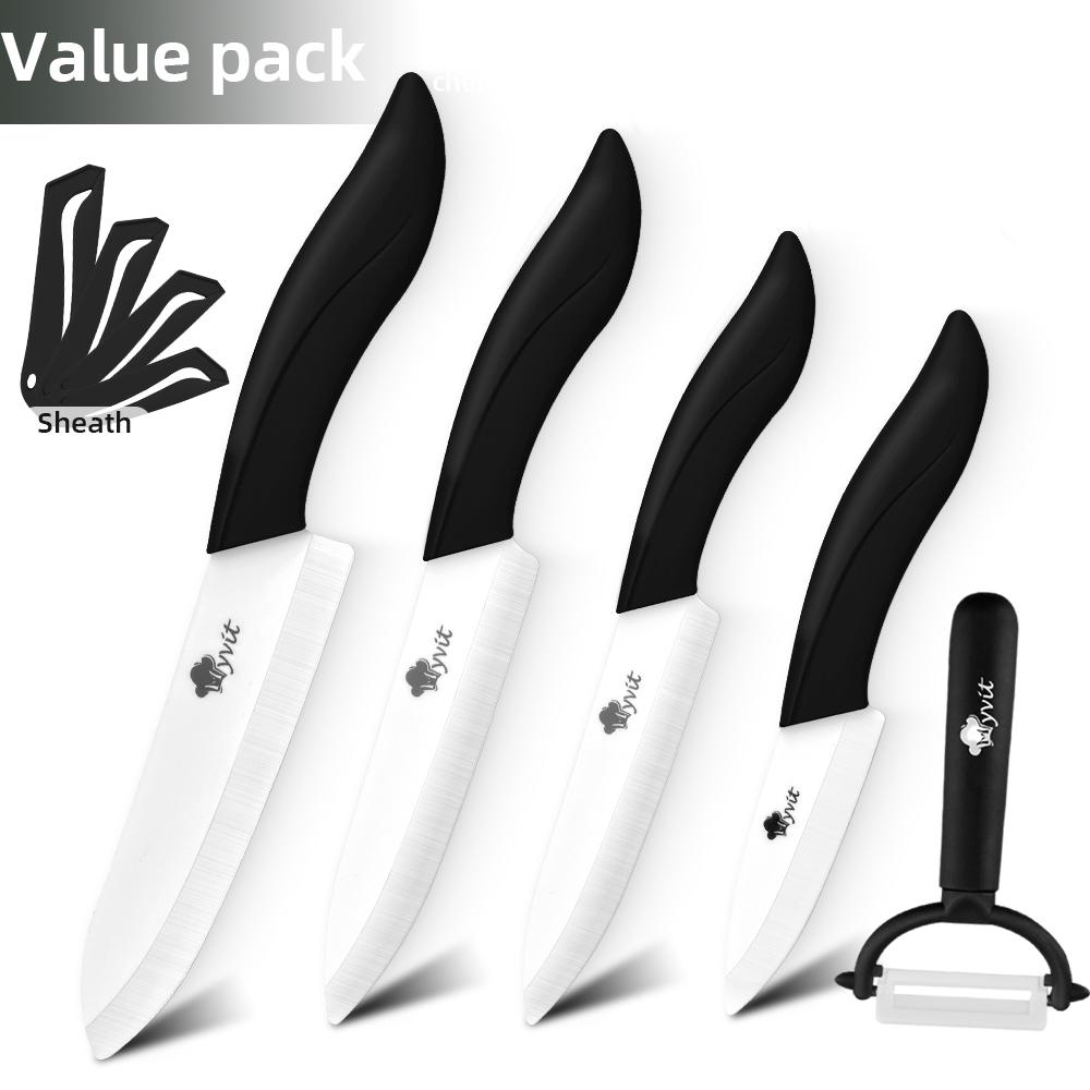 Keramisches Küchenmesser 3 4 5 6 Zoll Kochmesser Allzweckschneider Schälmesser Set Weiß Zirkonoxidklinge Kochen Fleischschneider
