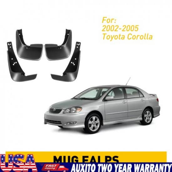 For 2002-05 Toyota Corolla Front Rear Mud Splash Splash Guards Flaps Accessories