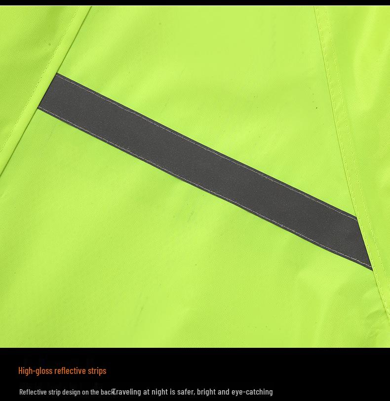 Men's Fluorescent Green Stormproof Reflective Cycling Jumpsuit