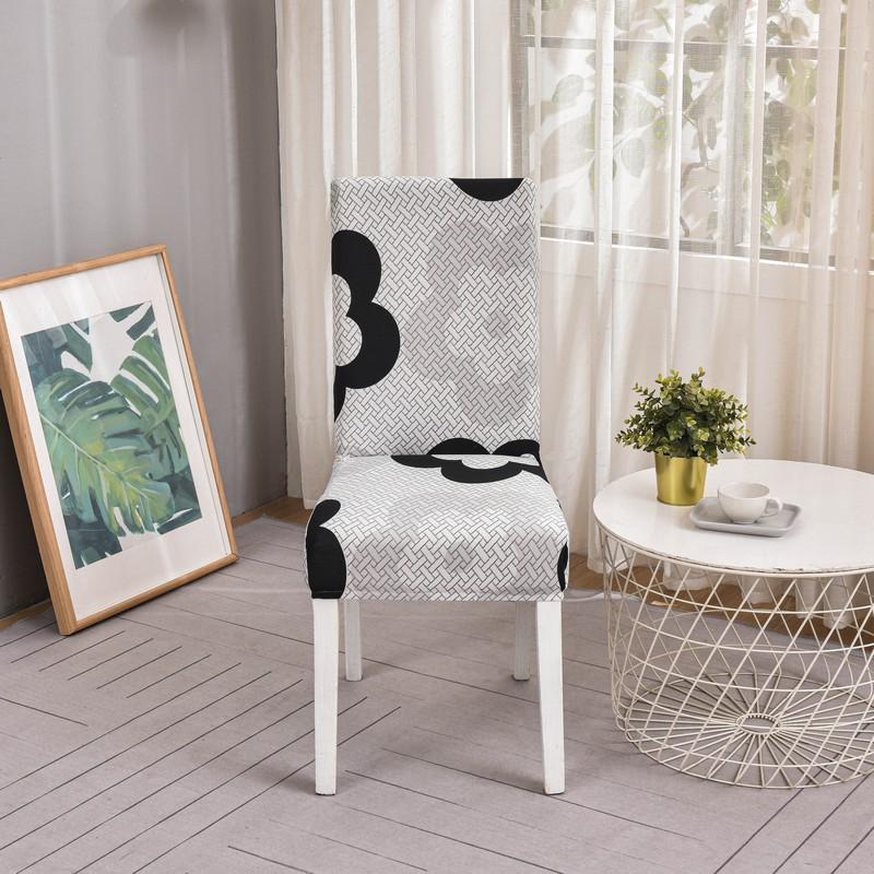 1PC Geometrischer elastischer Esszimmerstuhlbezug Stretch Sitzbezug Schonbezüge Stuhlhussen für Esszimmer Hochzeit Hotel Bankett Büro