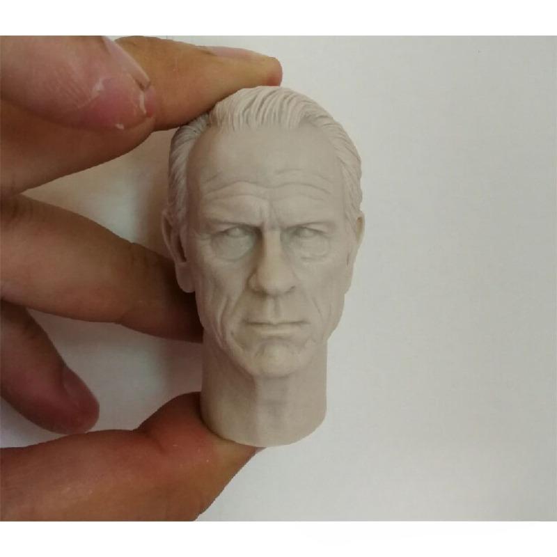 

1/6 Scale Male Head Sculpt Model, Will Smith Tommy Lee Jones Painted Unpainted DIY Head Carving For 12 Action Figure Body белый