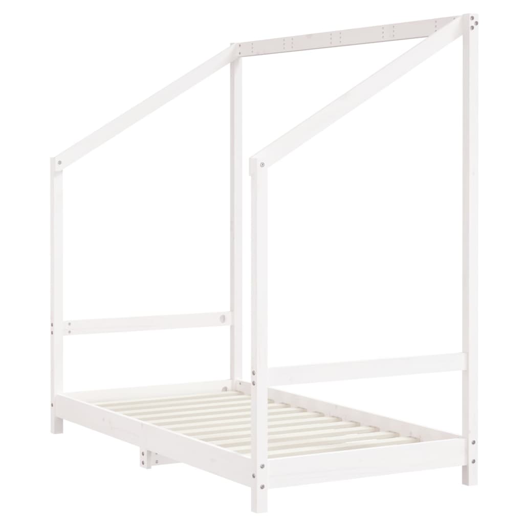 Kids Bed White 80 x 160 cm Solid Pine Wood