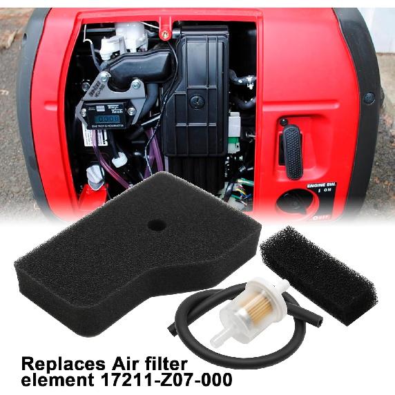 17211-Z07-000 Air Filter Element 17218-Z07-000 Outer Filter Kit Replacement For Honda EU2000 EU2000I EB2000 EB2000I EB2000IT1 EU2000IT1 EU2000IK1