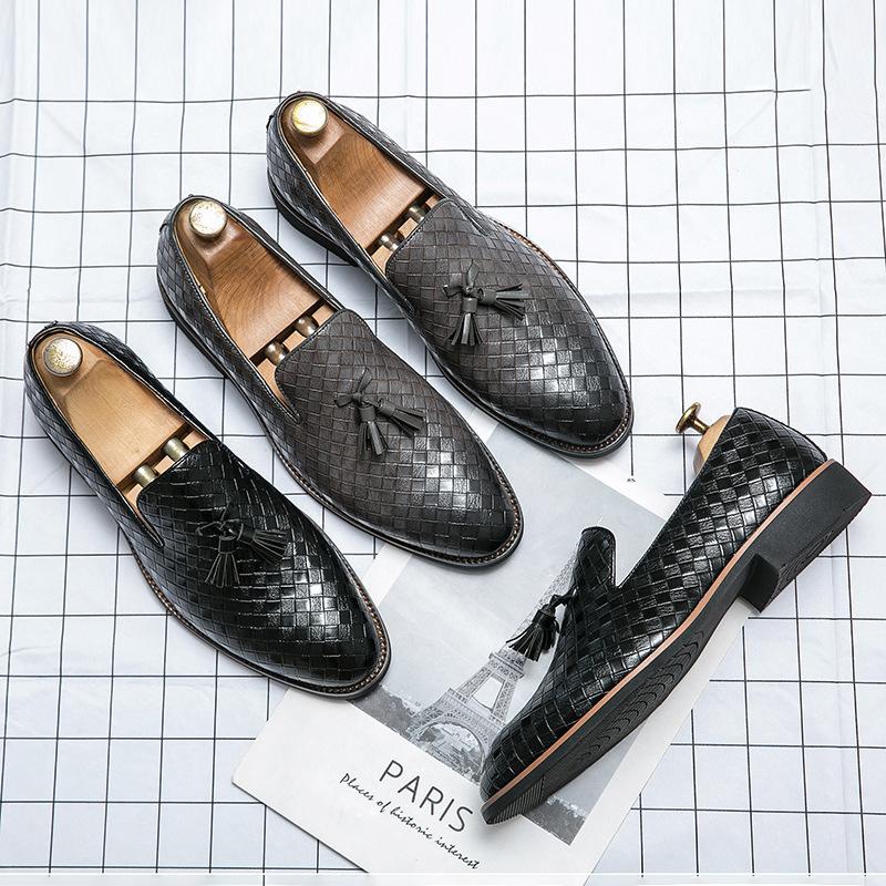 New summer and autumn personalized casual leather shoes British Doudou shoes foot fringed leather shoes