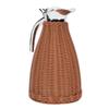 1.5L Capacity Insulated Coffee Pitcher Handwoven Rattan Body Woven Rattan Carafe  Kitchen Counter