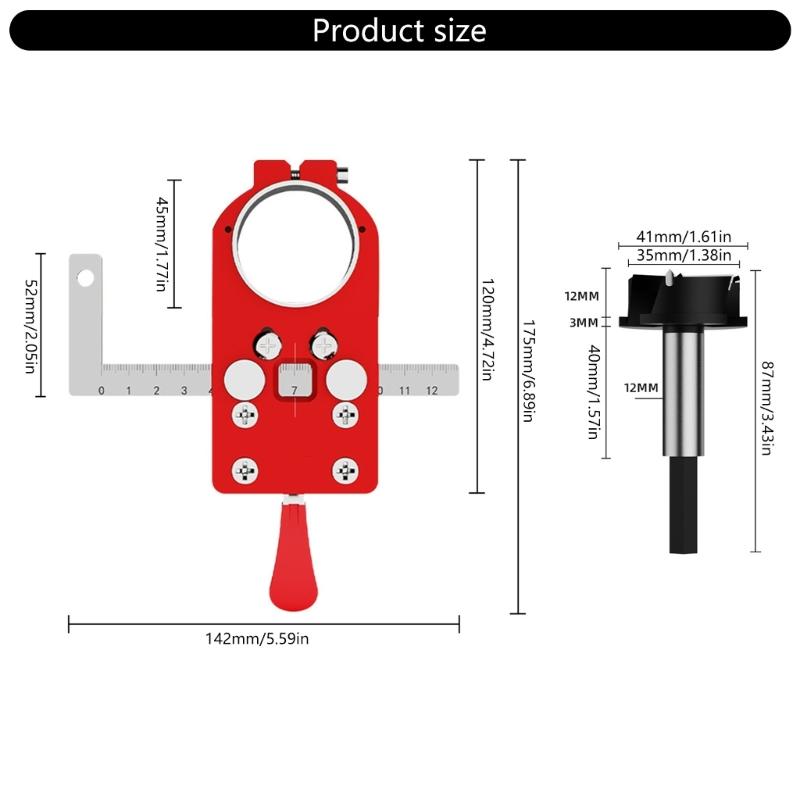Practical Hinge Drilling Jig for 35mm Cup Hinges Accurate Positioning Tool for Cabinets and Furniture Installation