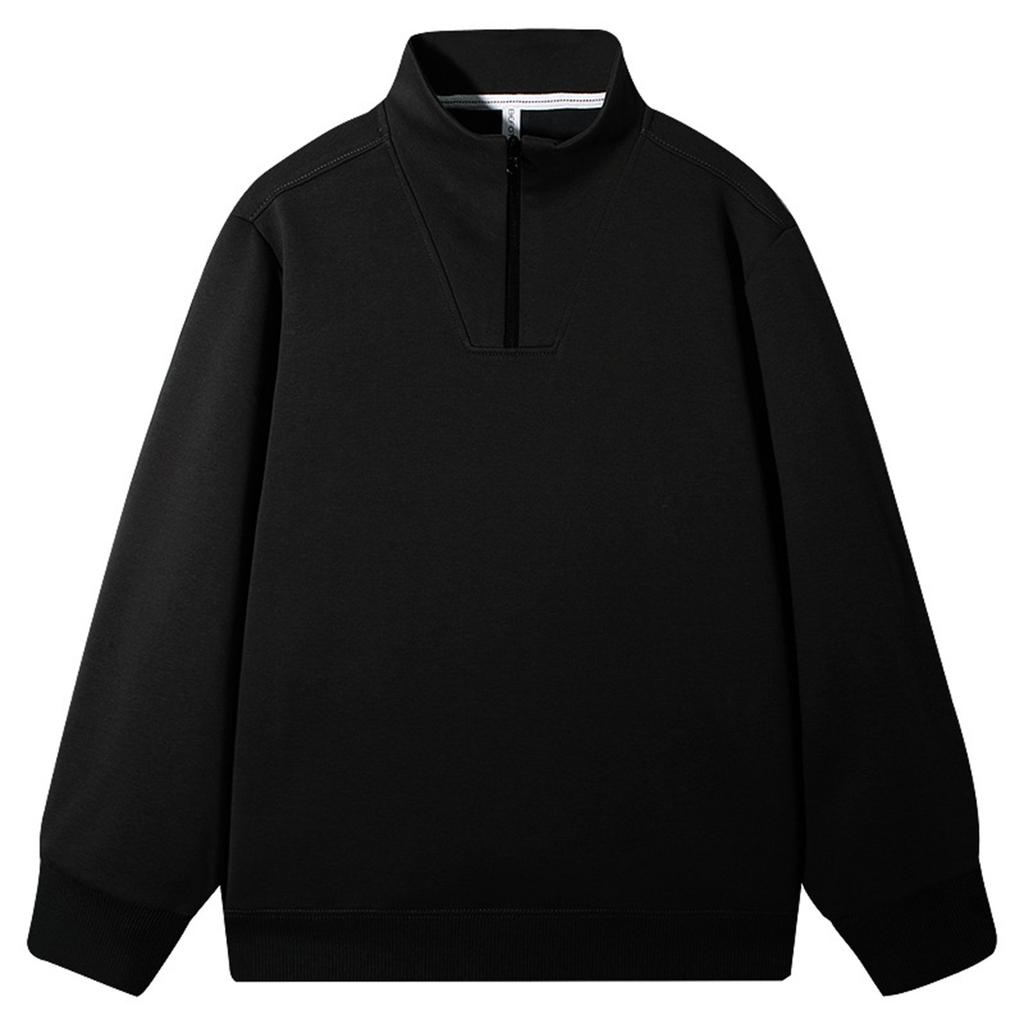 Men's Half-Zip Stand-Up Collar Long-Sleeved Sweatshirt Versatile Fitness Top