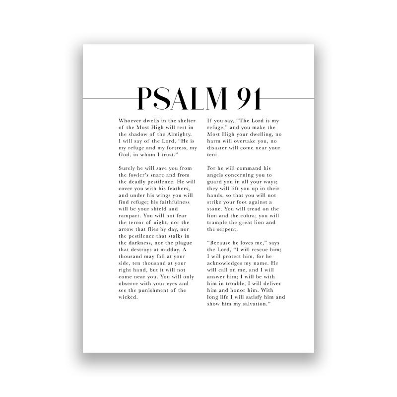 Bible Verse Psalm 91:4 Poster Canvas Art Prints , Birds Feathers Scripture Christian Quotes Canvas Painting Wall Art Home Decor