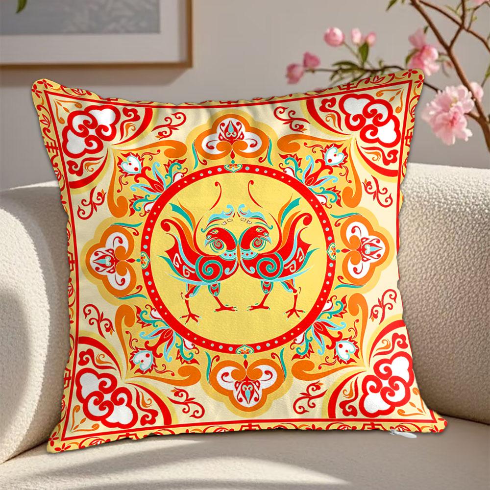 KawaiiChinese patterns in the imperial court pillowcase Cushion Covers x Cushions Cover Home Decor Items Decorations Bedroom