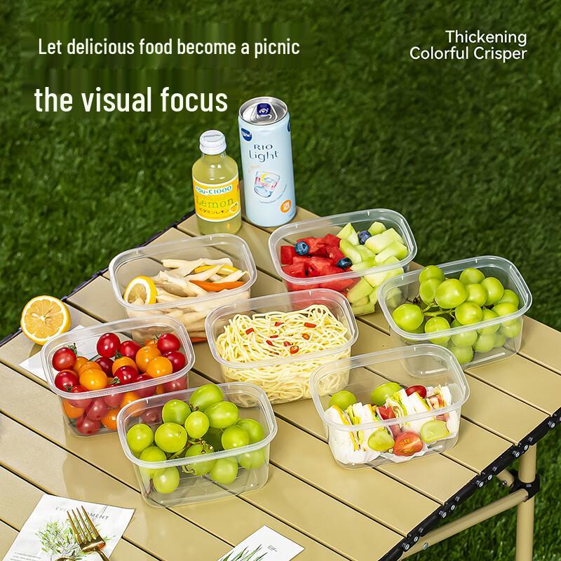 Jiemengzhe Disposable 750ml Square Food Containers, 10-Pack