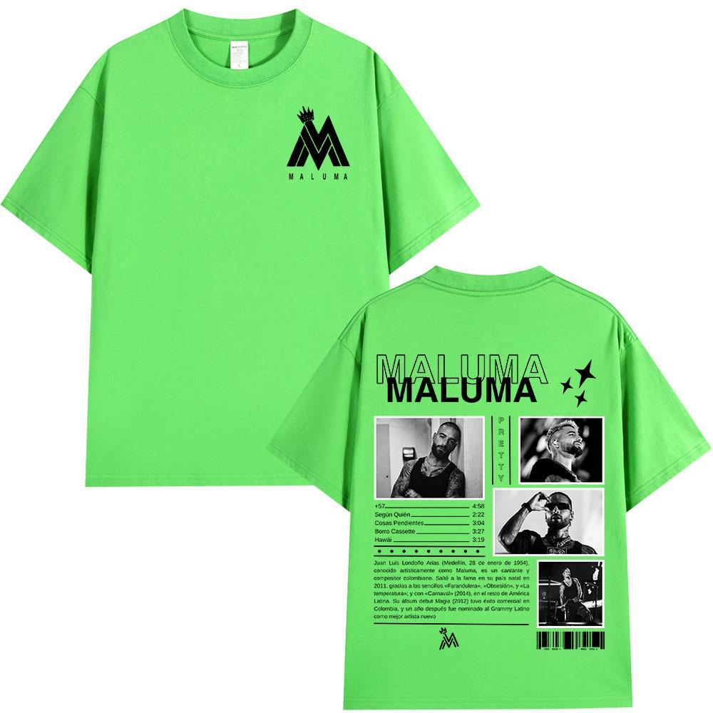 Rapper MALUMA Album Grafik T-Shirt Unisex Hip Hop Mode Retro Kurzarm T-Shirt 100% Baumwolle Oversized T-Shirt Streetwear
