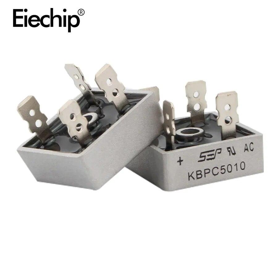 5pcs/lot Diode Bridge KBPC5010 50A 1000V Diode Bridges Rectifier KBPC 5010 Power Rectifier Electronic Componentes KBPC5010 Diode