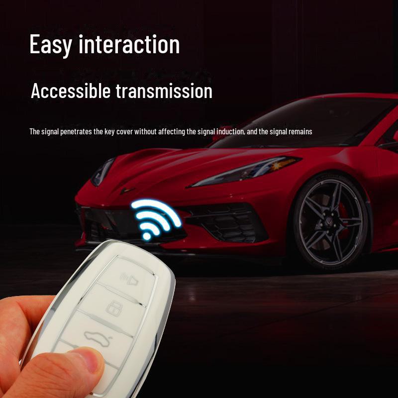 Black Cat White Cat Key Cover for Great Wall 4-Button Euler Key, Suitable for Haval H6, M6, F7.