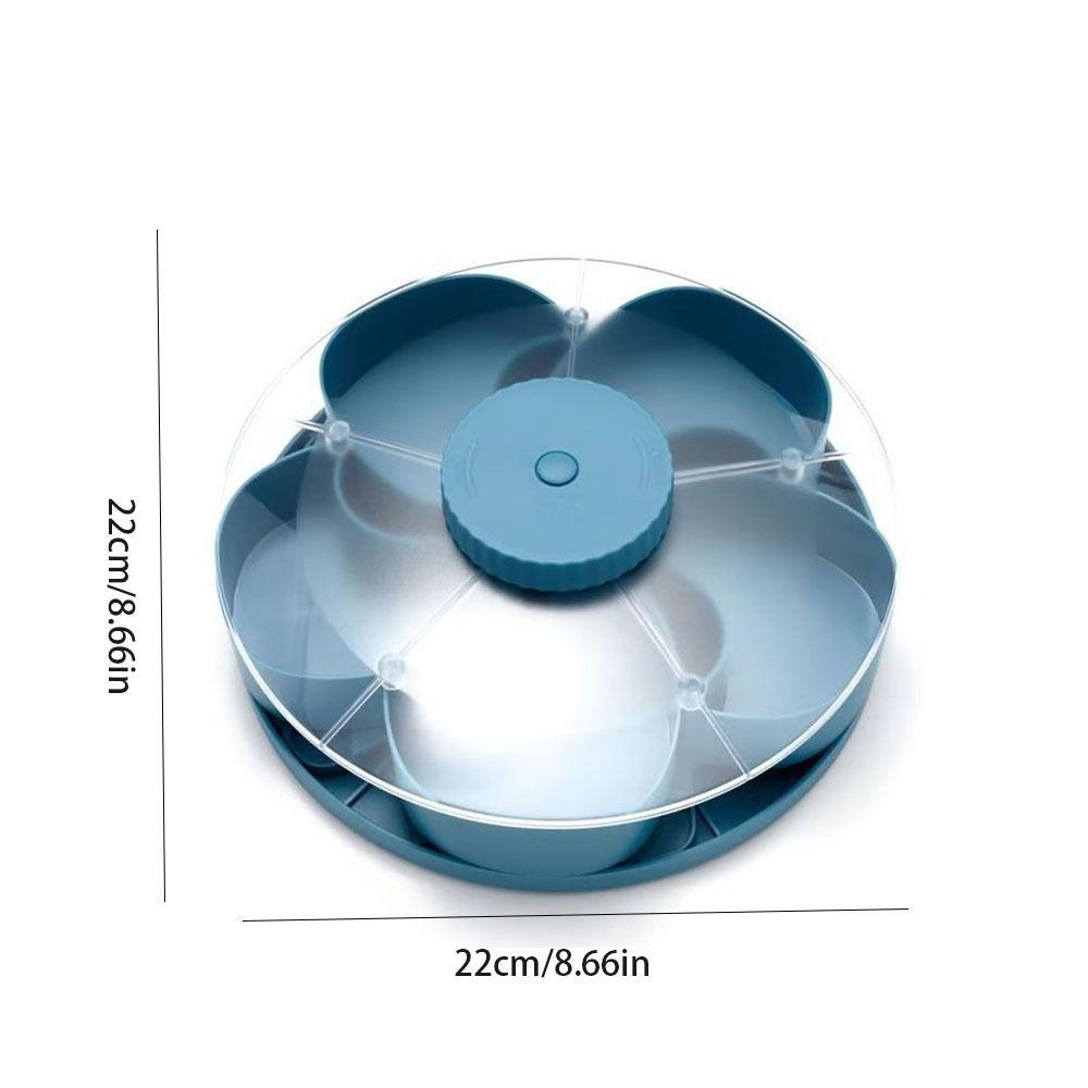 with Lid Divided Serving Tray Rotating Design Spinning Compartment Platter  for Snacks