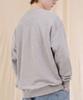 Ellamo Terry Basic Plain Bread Patch Oversized Sweatshirt [Gray]