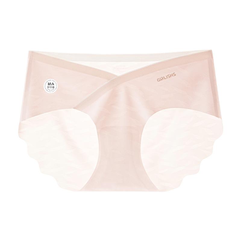 Plus Size Female Summer Cotton Extended Crotch Antibacterial One Piece of Pregnant Briefs
