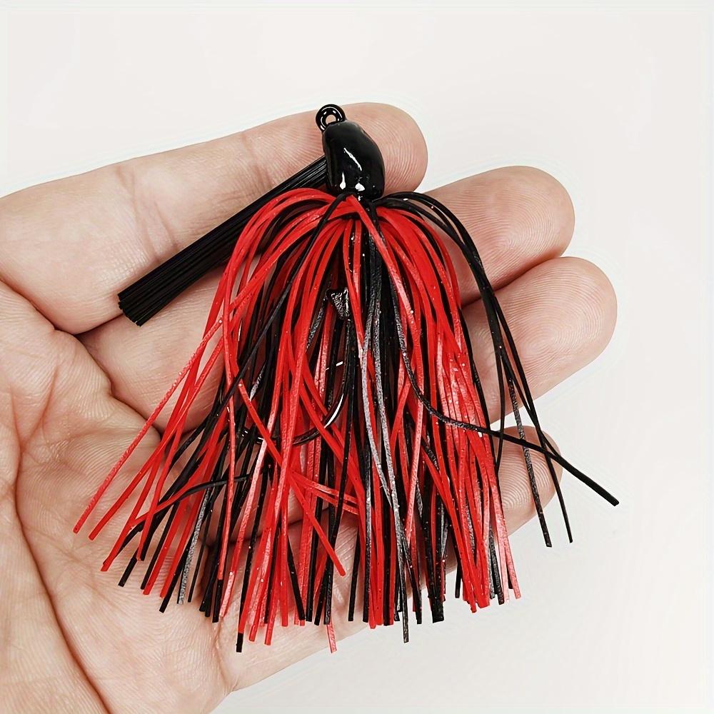 Silicone Fishing Skirt Baits - Weedless Football Jig Head, Mixed Colors, Hunting & Fishing Tackle