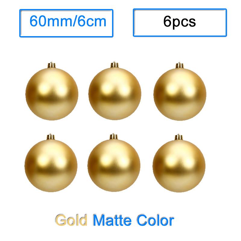 6 Stück/Los 6cm/2,4 Zoll Weihnachtsbaum Dekoration Farbe Hohlkugeln Schmuck Hängende Kugeln Für Haus Bar Party Dekoration