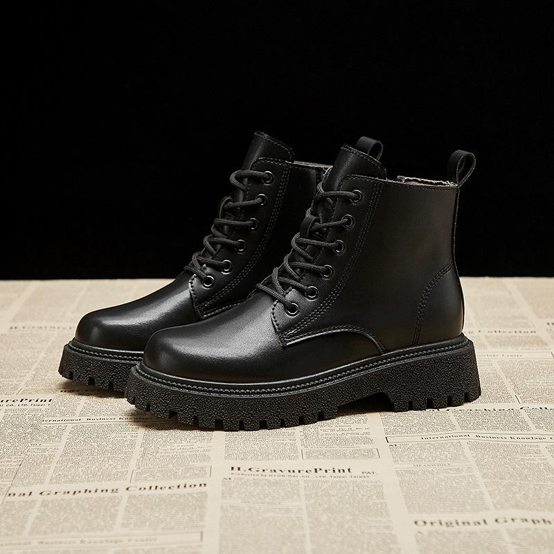 Martin Boots New Fashion Women Casual Short Boots Ins Trend Leather Boots Walking Boots