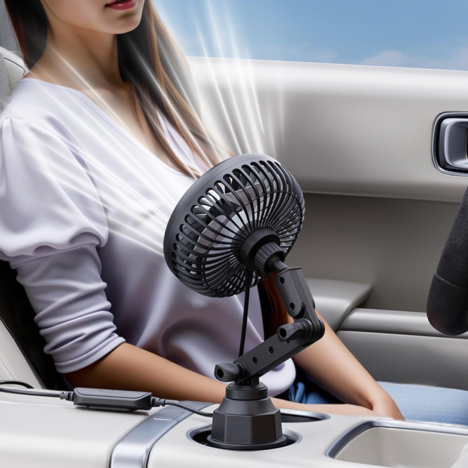 

Автомобильный вентилятор с питанием от USB 3 мощных скорости регулируются с вращением на 360 градусов для путешествий, автомобиля One Size чёрный