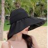 Sun Protection Wide Brim Hat With Breathable Polyester For Women Summer Beach Sun Hat