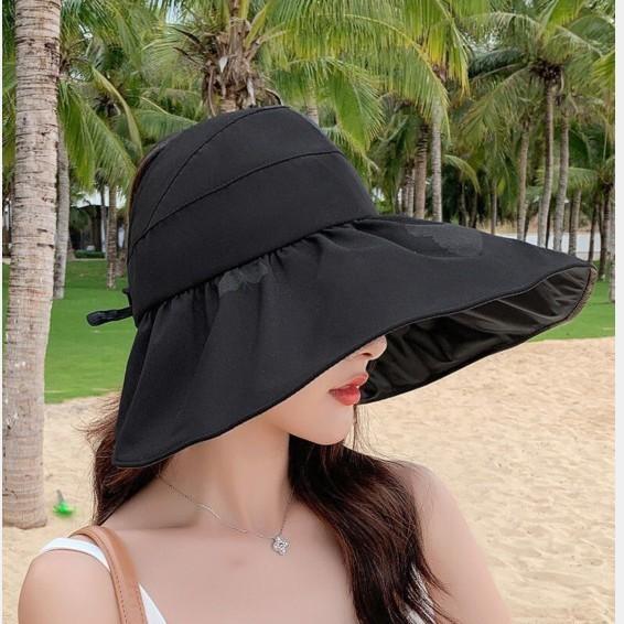 Sun Protection Wide Brim Hat With Breathable Polyester For Women Summer Beach Sun Hat