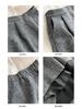 Lu Xi Women's Korean Semi-Elastic Wool A-Line High-Waisted Umbrella Skirt - Autumn/Winter Bud Shape