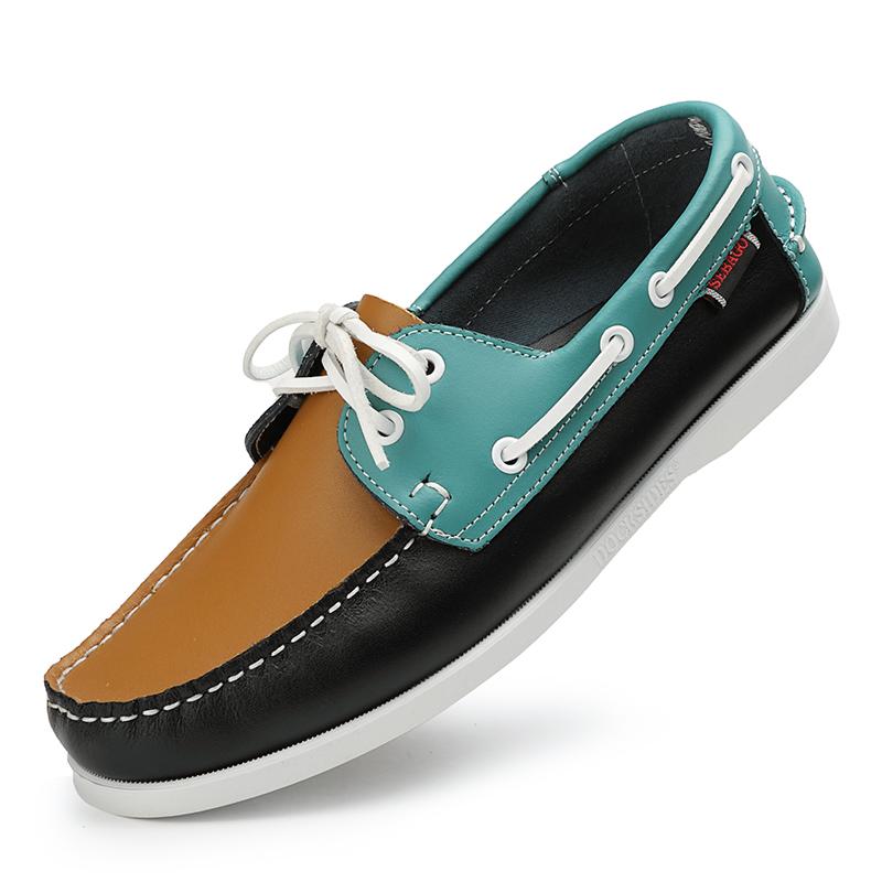Business Casual Bootsschuhe Herren Docksides Schuhe Qualitätsleder Slipper Schuhe für Herren Komfort Slip-on Flats Herren Fahrschuhe 45