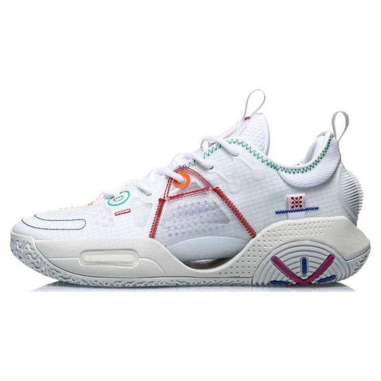 Li Ning All City 9 V1.5 Abrasion Resistant Breathable Low top Basketball Shoes Men's White ABAT121-1