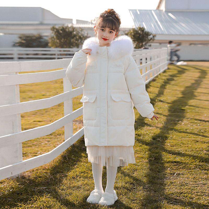 Girls' Mid-Length Down Jacket - 2025 Winter Collection: Thick, Warm, and Stylish for Children