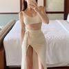 2025 Sexy High Waist Backless White Two-Piece Swimsuit: Korean & Japanese Style