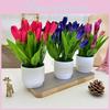 Tulip Faux Potted Plant Decorative Greenery For Party Decorations And Hospitality Settings