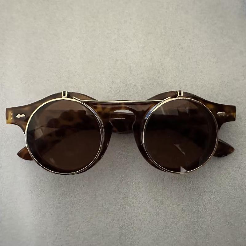 Uv400 Sunglasses Protection Half Frame For Outdoor Activities Retro Lightweight