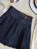 High-Waisted Slimming Pleated Mini Skirt for Women - Spring/Summer 2026 Korean A-Line Style