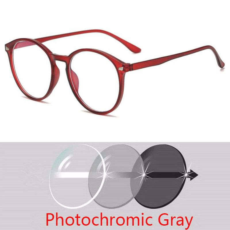 Anti-UV Finished Optical Eye Glasses Frames With Myopia Lens For Women Men Sun Photochromism Eyeglasses Degree oculo -1.0 to-6.0