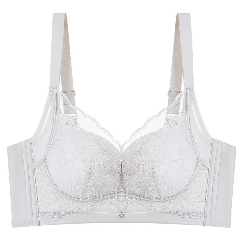 Women's Lace Push-Up Wireless Bra: Medium Thick, Anti-Sagging, Adjustable Support