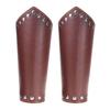 2 Pack Faux Leather Arm Guards Medieval Knight Bracers Leather Gauntlet Wrist XUF