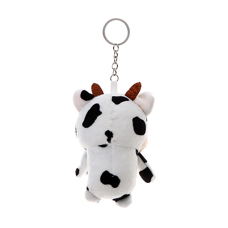 Cartoon Cute Cow Plush Toy Kawaii For Girls Cotton Animal Doll Filled Home Decoration Soft Animal Cattle Props Bag Pendant