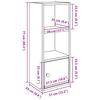 Bookshelf Concrete Grey 31 x 24 x 77 cm Engineered Wood