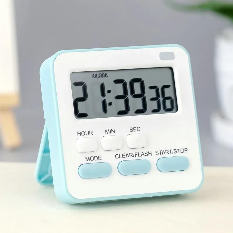 Silent Multi-Function Timer Student Time Manager Kitchen Bedroom Timer Alarm Clock Electronic Timer Mini Alarm Clock