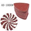 5PCS 140*98mm Sandpaper Triangle Hook & Loop Abrasive Sanding Disc Grit 40-1000 For Plastic Stone Glass Grinding Polishing