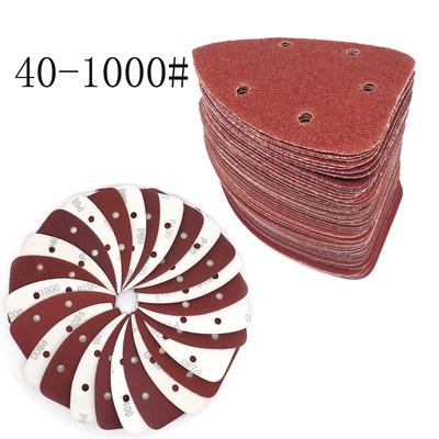 5 Stück 140*98mm Schleifpapier Dreieck Klett Schleifscheibe Körnung 40-1000 Für Kunststoff Stein Glas Schleifen Polieren