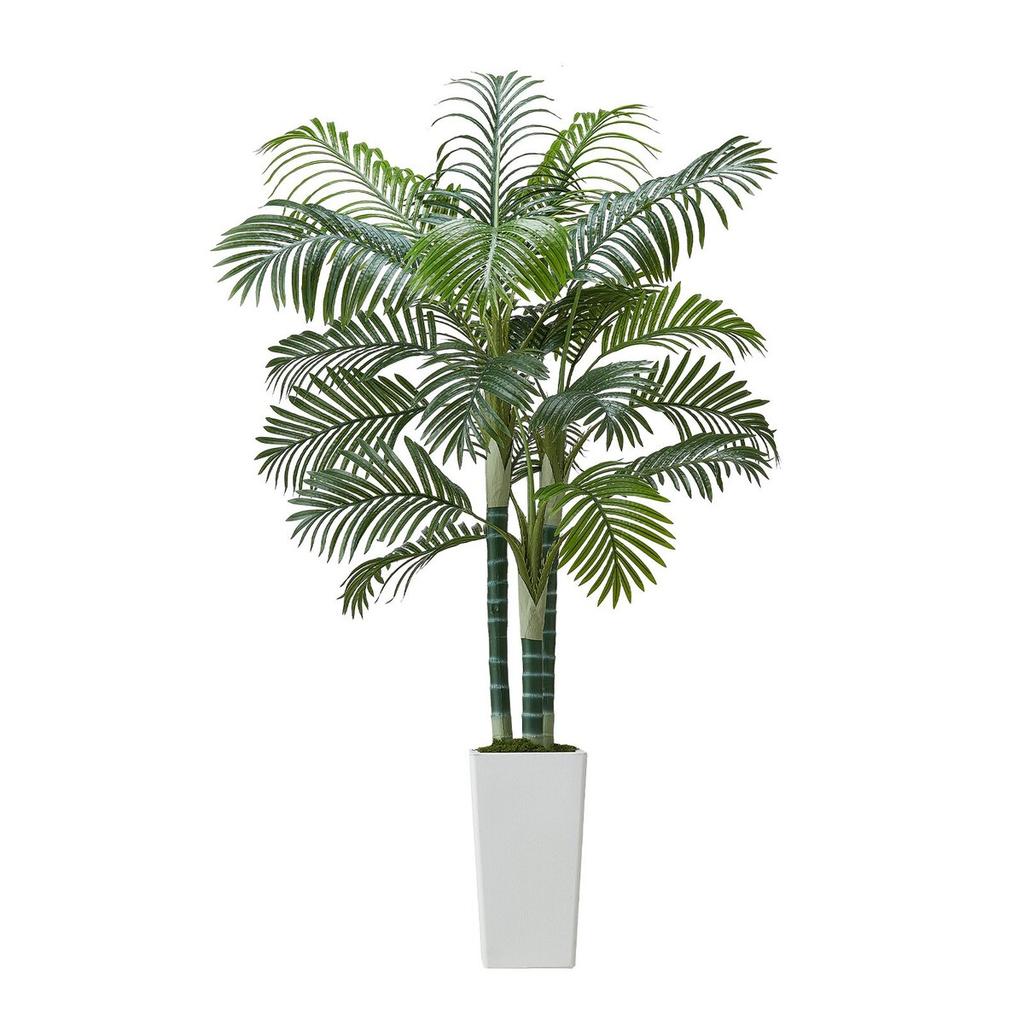 1829 mm Artificial Areca Palm Tree Fake Plant with White Planter Indoor
