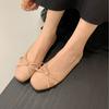 2025 New Round Head Bow Soft Sole Shallow Mouth Flat Bottom Doudou Pregnant Women's Single Shoes