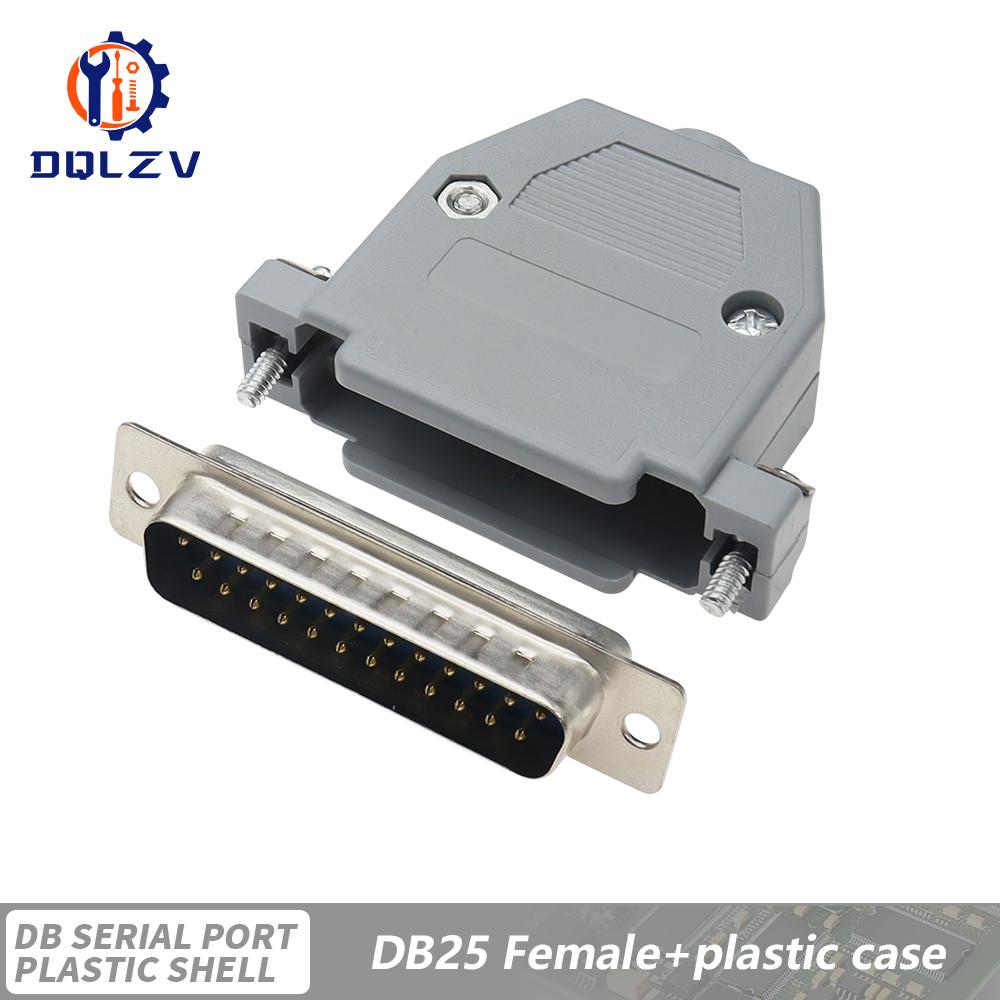 DB15 DB25 DB9 DB37 Parallel Serial Port Fmale/Male Solder Connector+Plastic Assemble Shell Cover 37 9 15PIN VGA Adapter